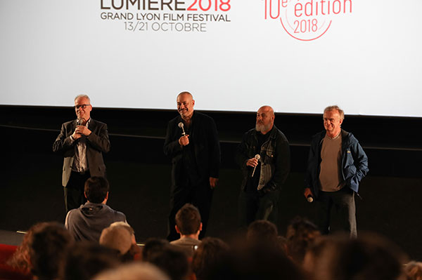 Thierry Frémaux, Jean-Pierre Jeunet, Marc Caro et Dominique Pinon